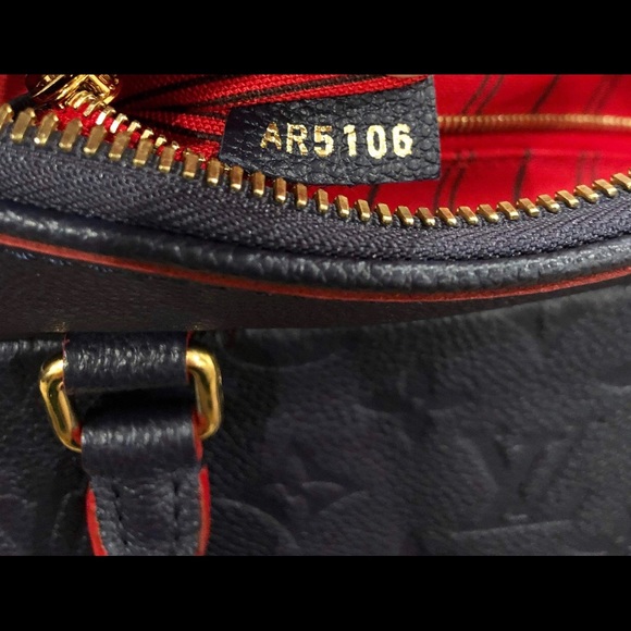 💙Speedy Bandouliere 25 Empreinte Marine Rouge 💙 - Picture 7 of 8